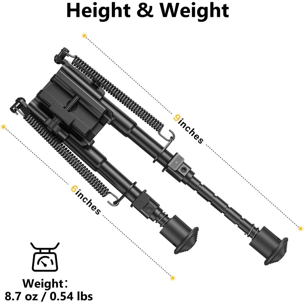 shoXx Zweibein Bipod 15-23cm Aluminium mit 360� Schwenkfunktion f�r Picatinny-Schiene Bild 4